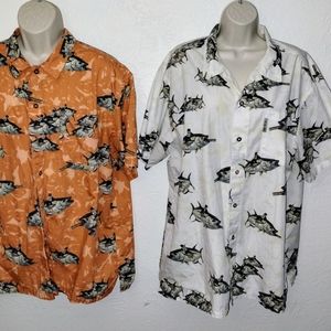 Columbia River Lodge Mens Fishing Shirts XL Lot